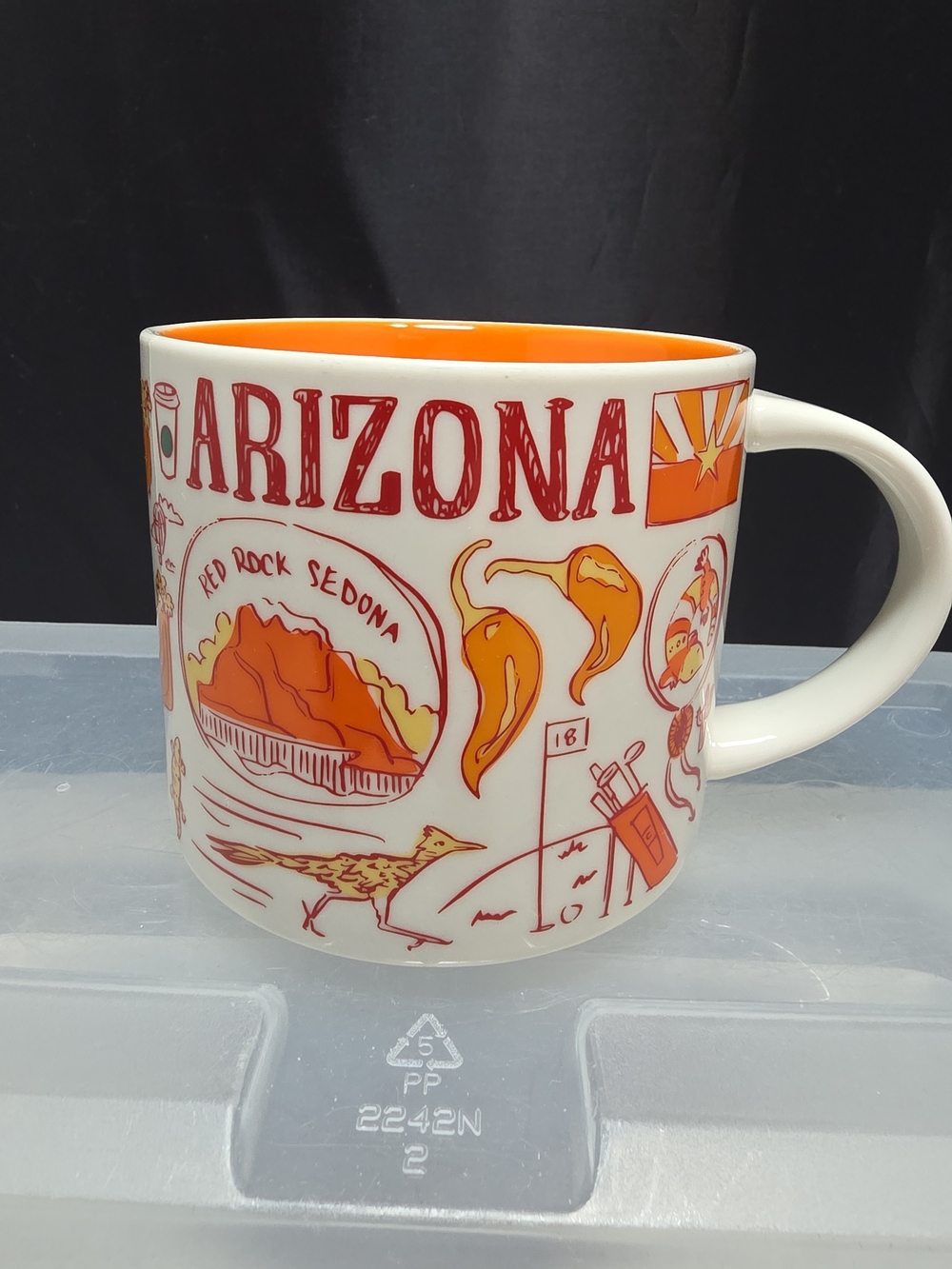Starbucks Arizona Been There Series 14 oz Coffee Mug 2021 Orange Interior (#1)